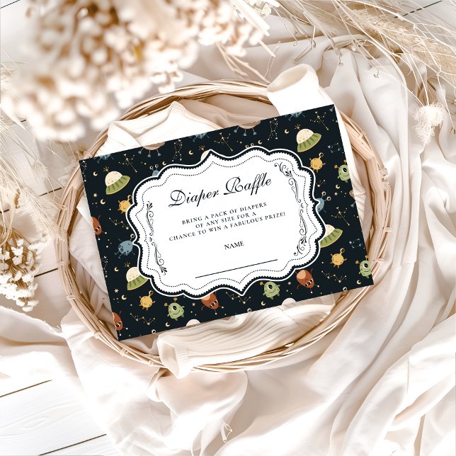 Tarjeta De Recepción Gender Neutral Planet Diapper Raffle (Subido por el creador)