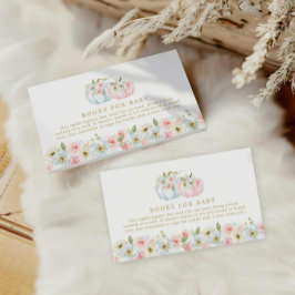 Tarjeta De Recepción Género de calabaza otoñal revelar libros para el b