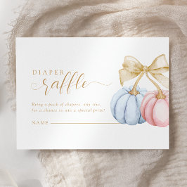 Tarjeta De Recepción Género de calabaza revelar pañal Raffle