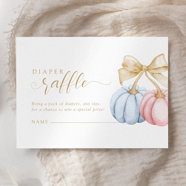 Tarjeta De Recepción Género de calabaza revelar pañal Raffle (Subido por el creador)