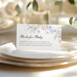 Tarjeta De Recepción Género de flores silvestres rosas azules revelan l