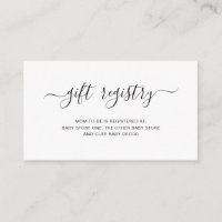 Género de registro de regalo Baby Shower simple ne