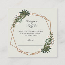 Género geométrico Diaper Neutral Raffle Baby Showe