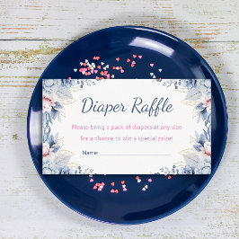 Tarjeta De Recepción género revelar acuarela floral diaper raffre