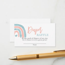 Tarjeta De Recepción Género revelar arcoiris Diaper Raffle