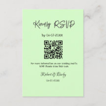 gentil boda RSVP escaneo código QR simple moderno