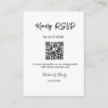 gentil boda RSVP escaneo código QR simple moderno