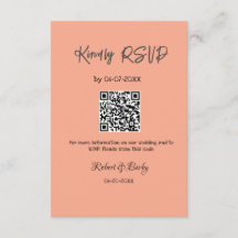 gentil boda RSVP escaneo código QR simple moderno
