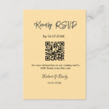 gentil boda RSVP escaneo código QR simple moderno