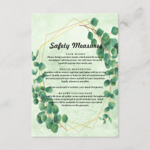 Tarjeta De Recepción Geometría de las hojas de eucalipto