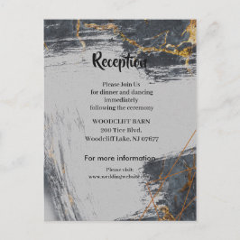 Tarjeta de recepción geométrica con brillo de márm