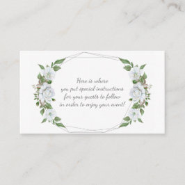 Tarjeta De Recepción Geométrico del Rosa floral blanco