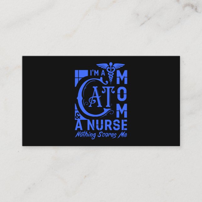 Tarjeta De Recepción Gifts for Nurse Cat Mom (Anverso)