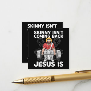 Tarjeta De Recepción Gimnasio de Entrenamiento Jesús Skinny No Vuelve
