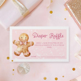Tarjeta De Recepción Gingerbread Man Baby Shower Diaper Raffle