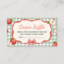 Gingham Apple de nuestro ojo Baby Shower Diaper Ra