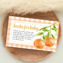 Tarjeta De Recepción Gingham Orange Baby Shower Books for Baby