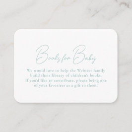 Tarjeta De Recepción Gingham verde azulados libros simples y lindos par