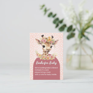 Tarjeta De Recepción Giraffe Baby Shower Sprinkle Chica Solicitud de li