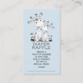 Tarjeta De Recepción Giraffe Boys Baby Shower Diaper Raffle Ticket