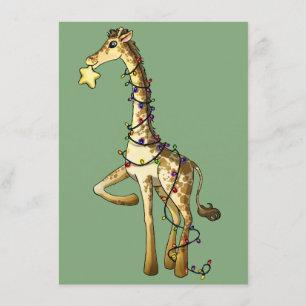 Tarjeta De Recepción Giraffe brillante
