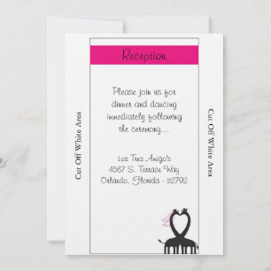 Tarjeta de recepción Giraffe Heart Wedding