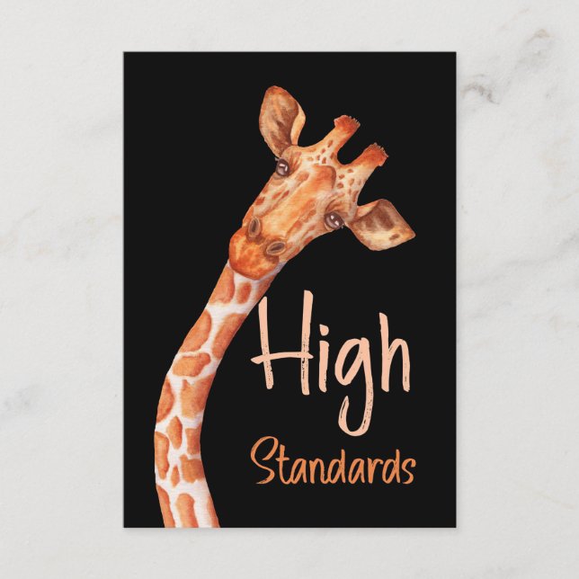 Tarjeta De Recepción Giraffe Lover Girafes Altos Estándares de África (Anverso)