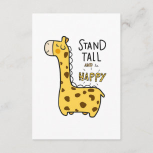 Tarjeta De Recepción Giraffe Lover Giraffe Stand Tall