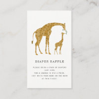 Giraffe Mother y Baby Shower Diaper Raffle