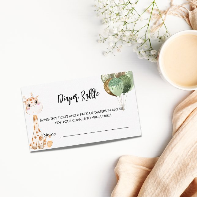 Tarjeta De Recepción Giraffe silvestre un boleto de raffre de pañales p (Subido por el creador)