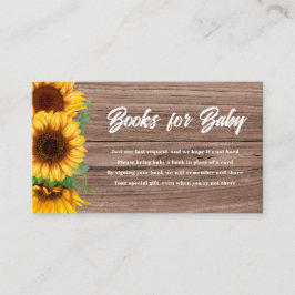 Tarjeta De Recepción Girasol de Otoño | Libros para Bebé | Shower de Be