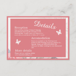 Tarjeta De Recepción girasol floral rosa peony boda