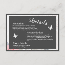 Tarjeta De Recepción girasol floral rosa peony boda