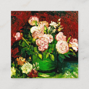 Tarjeta De Recepción Girasoles y Rosas de Van Gogh