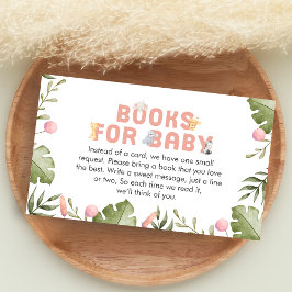 Tarjeta De Recepción Girl Safari Animal Baby Shower Books for Baby