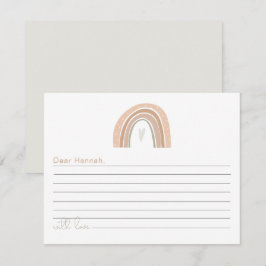 Tarjeta De Recepción GITA Boho Pastel Arcoiris Primera Cápsula de Cumpl