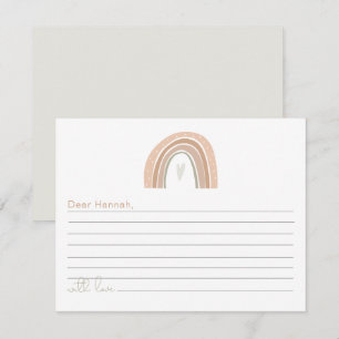 Tarjeta De Recepción GITA Boho Pastel Arcoiris Primera Cápsula de Cumpl