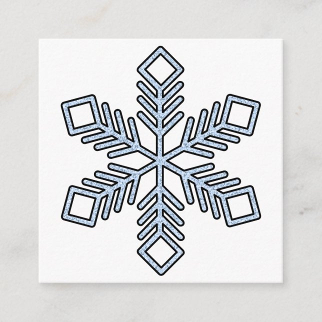 Tarjeta De Recepción Glitter Snowflake - Baby Blue Branches (Anverso)