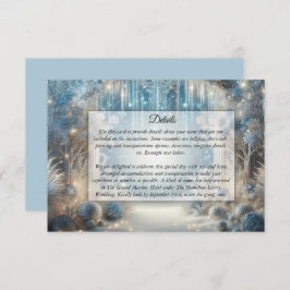 Tarjeta De Recepción Glittering Snowy Forest Boda Enclosure Card