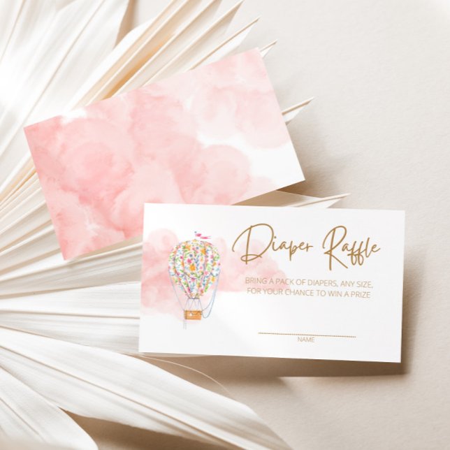 Tarjeta De Recepción Globo de aire caliente Baby Shower Diaper Raffle (Subido por el creador)