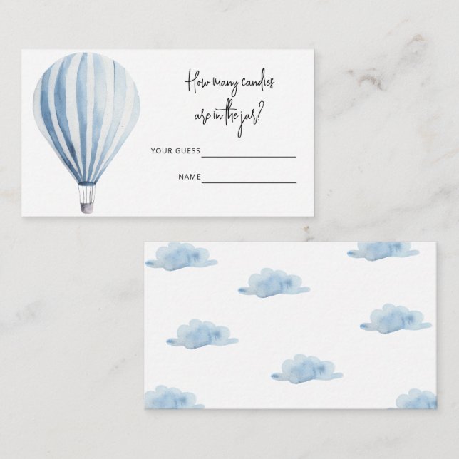 Tarjeta De Recepción Globo de aire caliente, cuántos cañones de juego d (Anverso / Reverso)