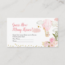 Globo rosa de aire caliente adivina cuántos besos 