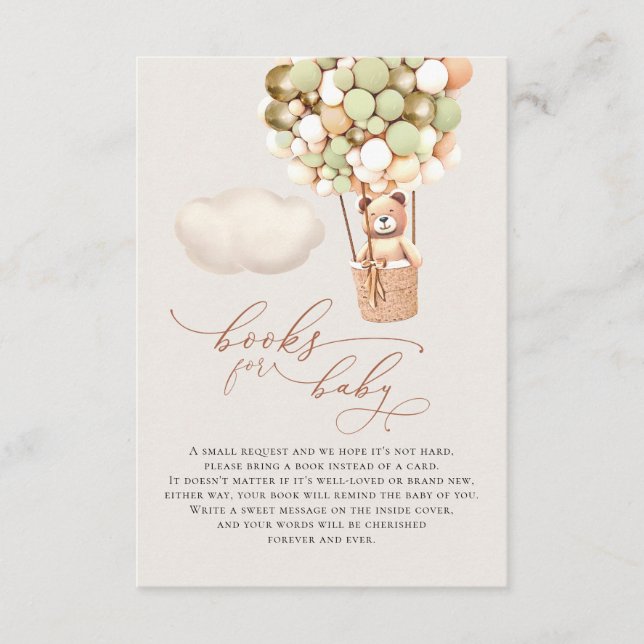 Tarjeta De Recepción Globos de Oro Verde para Bebés (Anverso)