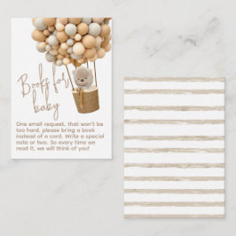 Tarjeta De Recepción Globos de oso Baby Shower moderno neutral de géner