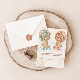 Tarjeta De Recepción Globos de oso Bearly Wait Diaper Raffle