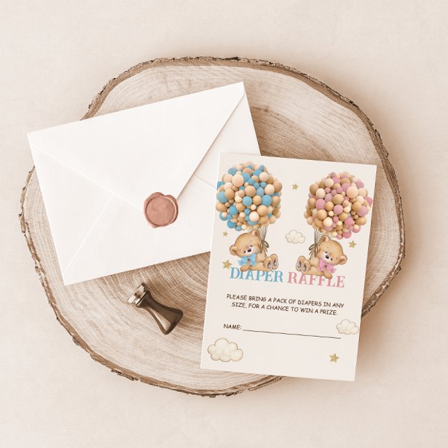 Tarjeta De Recepción Globos de oso Bearly Wait Diaper Raffle (Subido por el creador)
