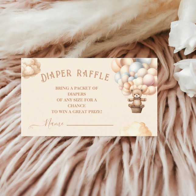 Tarjeta De Recepción Globos de oso de peluche Bearly Wait Diaper Raffle (Subido por el creador)