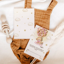 Globos de oso Diaper Raffle Boho Pink