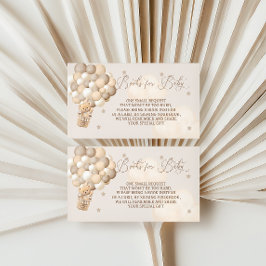 Tarjeta De Recepción Globos De Oso Marrón Libros Para Bebé Baby Shower