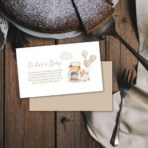 Tarjeta De Recepción Globos de ovejas neutrales Café Libros para baby s